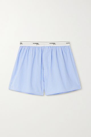 Hommegirls + Pinstriped Cotton-Poplin Shorts