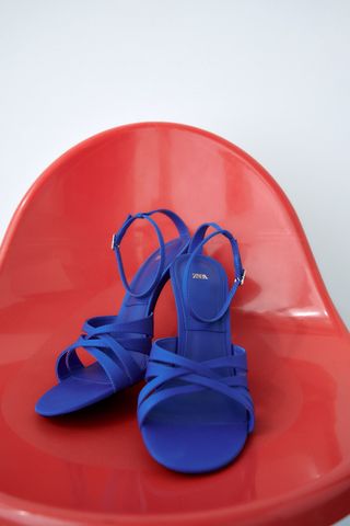 Zara + Strappy High Heel Sandals
