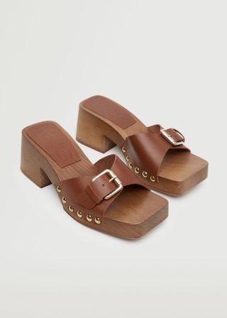Mango + Studded Leather Sandals