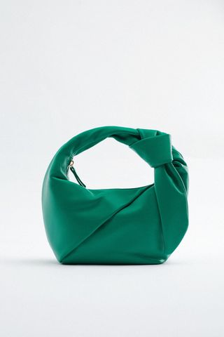 Zara + Oval Leather Shoulder Bag