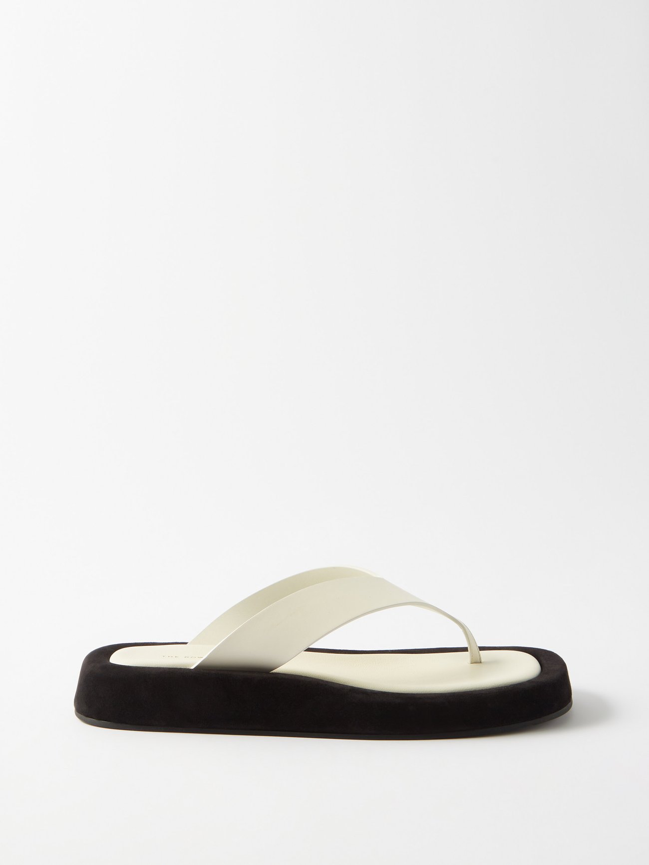 The Row + Ginza Leather and Suede Sandals