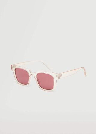 Mango + Clear Frame Sunglasses