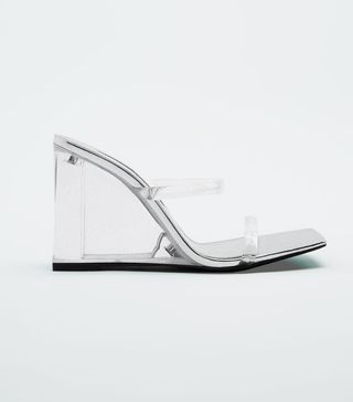 Zara + Methacrylate Wedge Sandals