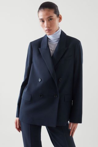 COS + Regular Fit Double Breasted Blazer