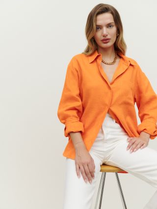 The Reformation + Will Oversized Linen Shirt