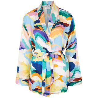 Forte_Forte + Giacca Printed Silk-Satin Blouse
