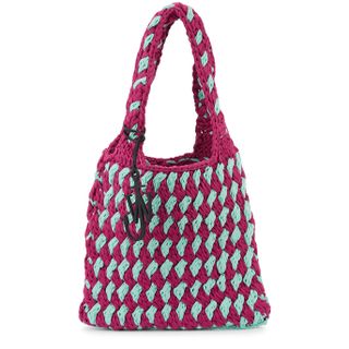 JW Anderson + Fuchsia and Mint Knitted Tote