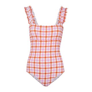 Ephemera + Gingham Ruffle-Trimmed Swimsuit