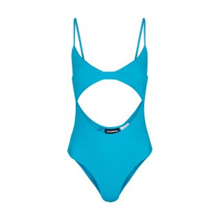 Jacquemus + Le Maillot Aranja Turquoise Cut-Out Swimsuit