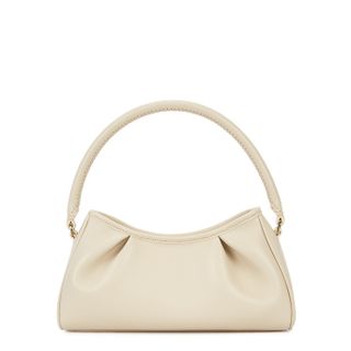 Elleme + Dimple Cream Leather Top Handle Bag