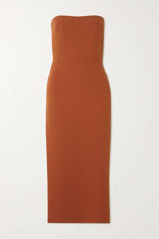 Alex Perry + Callan Strapless Crepe Midi Dress