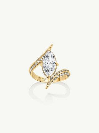 Marei New York + Ayla Brilliant Marquise-Cut White Diamond Engagement Ring, Price on Request