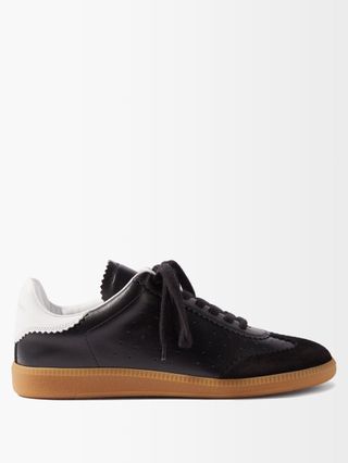 Isabel Marant + Bryce Leather and Suede Trainers