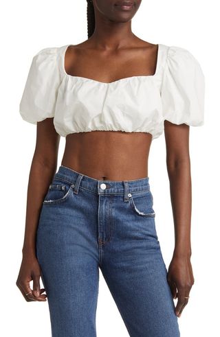 & Other Stories + Puff Sleeve Crop Top