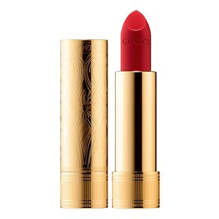 Gucci + Long Lasting Satin Lipstick in 25* Goldie Red