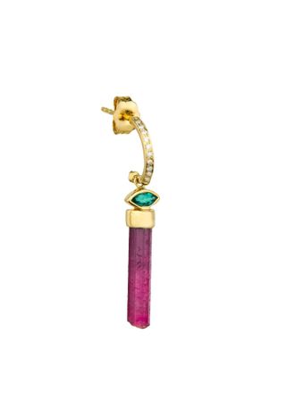 Céline D'Aoust + Pink and Green Tourmaline Pencil Earring