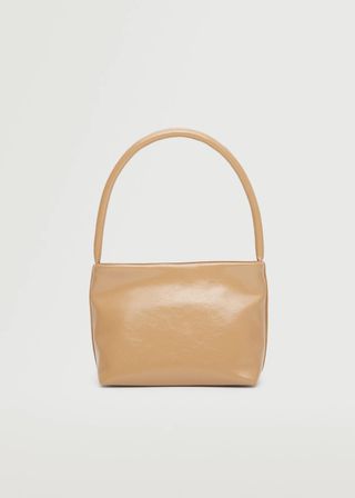 Mango + Patent Leather Baguette Bag