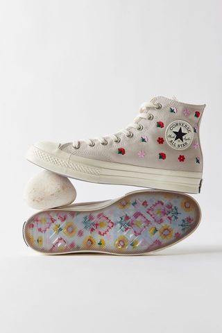 Converse + Chuck 70 Floral Embroidery High Top Sneaker
