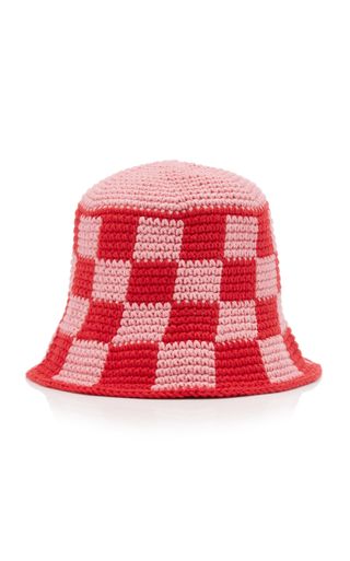 Memorial Day + Crochet Checkered Bucket Hat