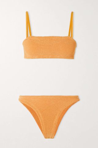Hunza G + + Net Sustain Gigi Seersucker Bikini Top