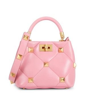 Saks Fifth Avenue Off 5th + Valentino Small Rockstud Leather Top Handle Bag