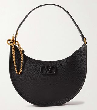 Valentino Garavani + Vlogo Mini Textured-Leather Shoulder Bag
