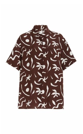 Matteau + Cortez Printed Silk Shirt