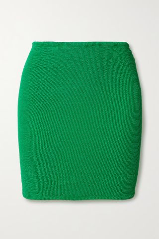 Hunza G + Seersucker Mini Skirt
