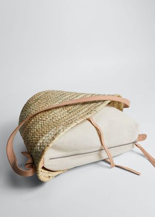 Mango + Leather Basket Bag