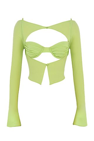 Mistress Rocks + Lime Cropped Top With Bralette