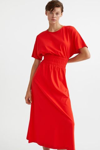 H&M + Smocked-Waist Dress