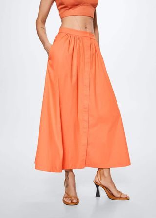 Mango + Cotton Flared Skirt