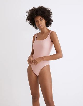 Madewell + Second Wave Square-Neck Tank One-Piece Swimsuit