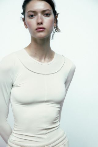 Zara + Double Collared Shirt