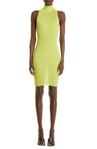 A. Roege Hove + Emma Ribbed Cotton Blend Body-Con Dress