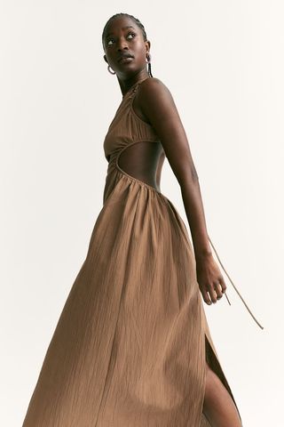 H&M + Gathered Cut-Out Dress