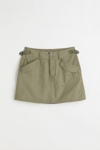 H&M + Cotton Poplin Utility Skirt