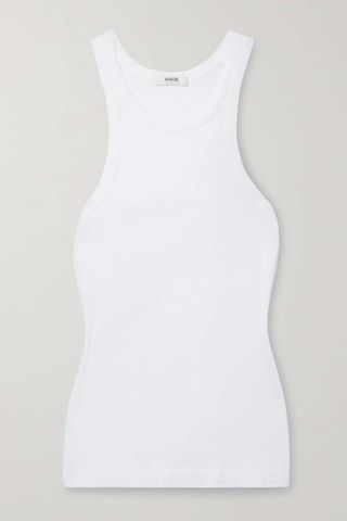 Agolde + Bailey Ribbed Stretch-Lyocell and Organic Cotton-Blend Tank