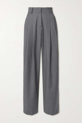 The Frankie Shop + Gelso Pleated Straight-Leg Pants