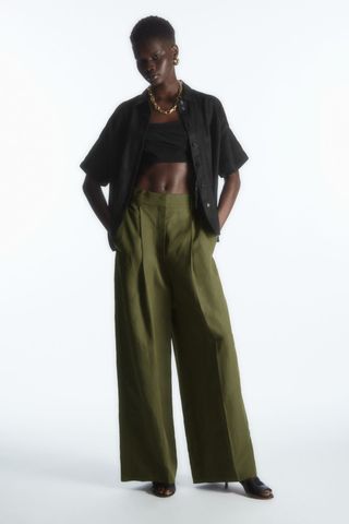 COS + High-Waisted Wide-Leg Trousers