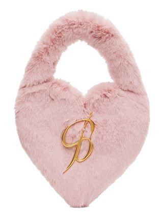 Blumarine + Pink Faux-Fur Shoulder Bag