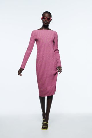 Zara + Jacquard Midi Dress