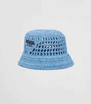 Prada + Raffia Bucket Hat