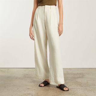 Everlane + The Linen Way-High Drape Pant