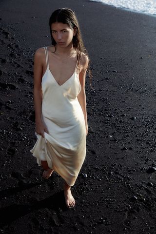 Zara + Satin Slip Dress