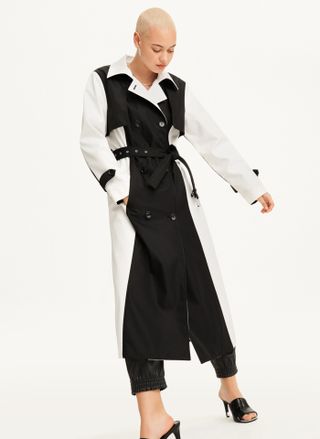 DKNY + Colorblock Crinkle Trench