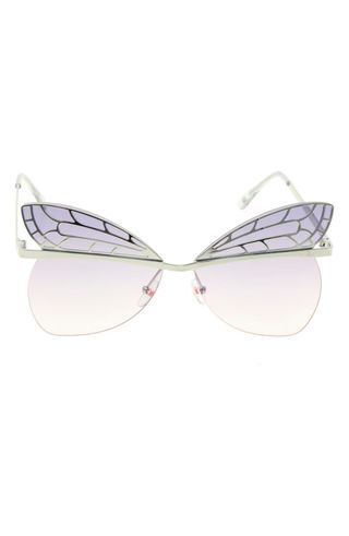 Betsey Johnson + 61mm Butterfly Gradient Sunglasses