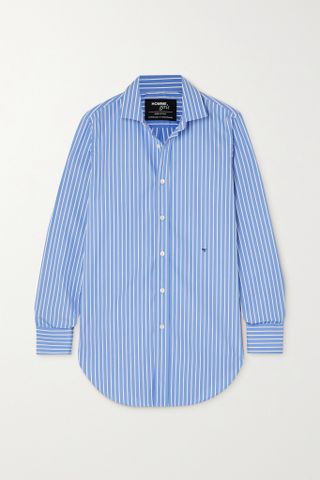 Hommegirls + Striped Cotton-Poplin Shirt