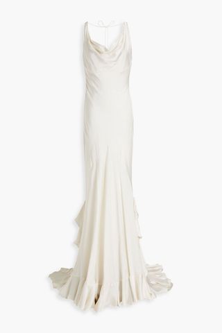 Ghost London + Draped Satin Gown
