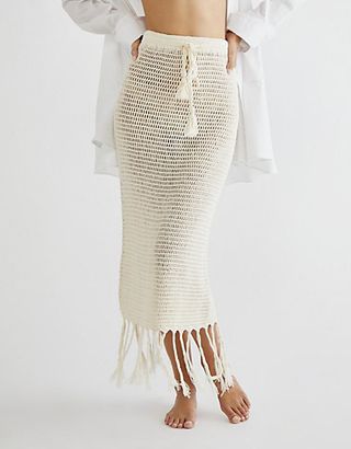 Free People + Brooke Tassel Crochet Skirt